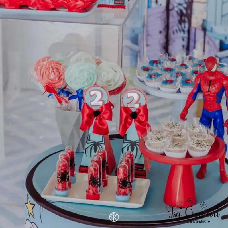 Decoração personalizada tema Homem-Aranha — foto 2 de 9 — Isa Criativa