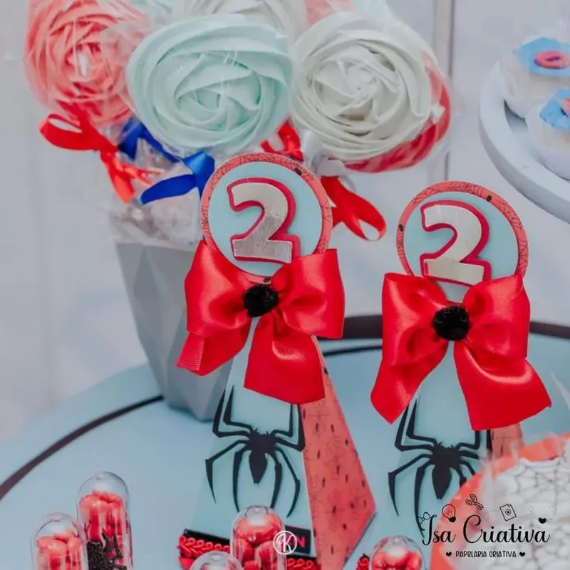 Decoração personalizada tema Homem-Aranha — foto 4 de 9 — Isa Criativa