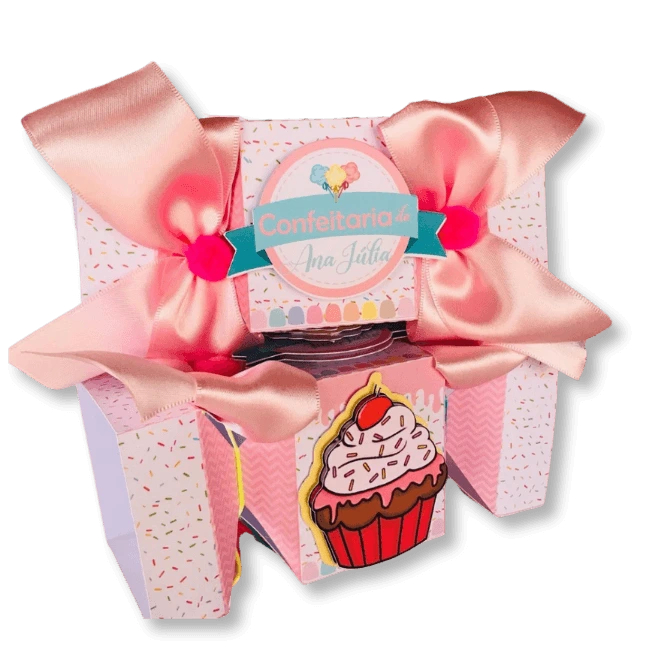 Caixinha personalizada Bala para festa infantil com acabamento premium — Isa Criativa - Tema Confeitaria