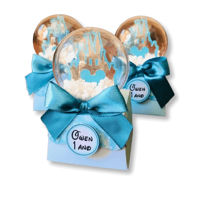 Caixinha personalizada Globo para festa infantil com acabamento premium — Isa Criativa - Tema Disney