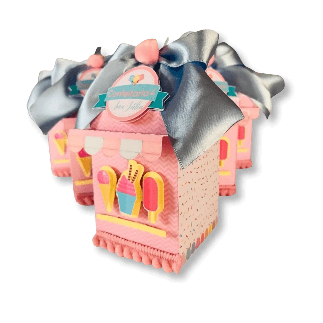 Caixinha personalizada Milk para festa infantil com acabamento premium — Isa Criativa - Tema Confeitaria