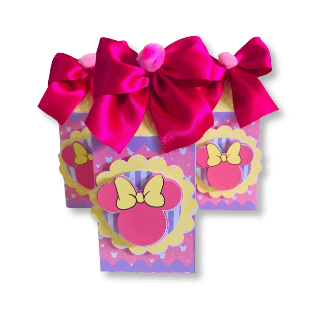 Caixinha personalizada Milk para festa infantil com acabamento premium — Isa Criativa - Tema Minnie